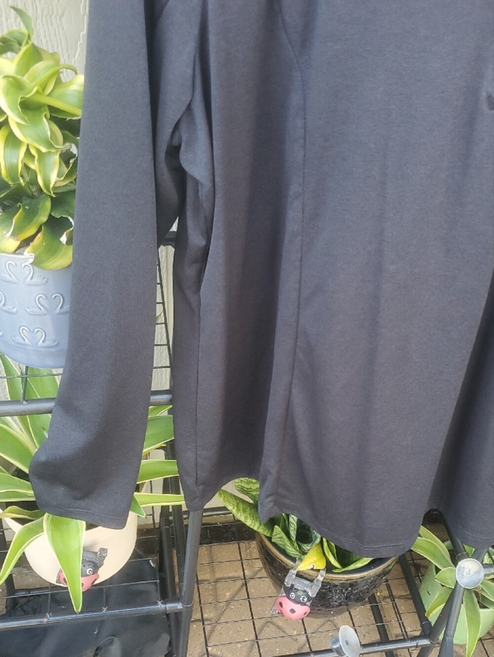 Mens Big & Tall 2X BCG Black Athletic Quarter-Zip Pullover - Picture 5 of 7